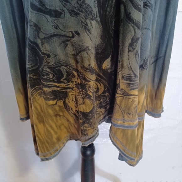 Parsley & Sage Women's Large Cowl Neck Crossover Hem Boho Long Sleeve Knit Tunic - Picture 5 of 10